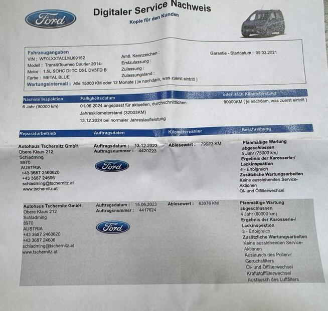 Ford Tourneo Courier Pisemna Gwarancja 12 miesięcy Konin - zdjęcie 8