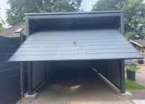 Garaż blaszany 3x8 brama uchylna +drzwi  Dach spad w tył GP107 Sopot - zdjęcie 7