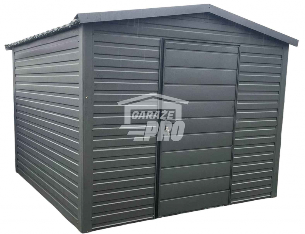 Domek Ogrodowy 3x3 Drzwi Dach dwuspadowy Blachodachówka Antracyt GP237 Katowice - zdjęcie 1