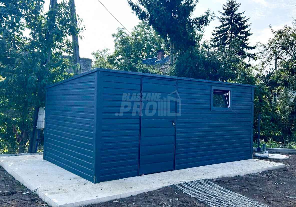 SCHOWEK - DOMEK OGRODOWY 4,5m x 3m spad w tył - drzwi - okno  GP215 Żnin - zdjęcie 4