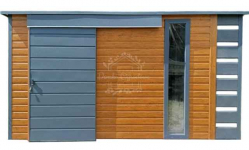 Schowek - domek ogrodowy 4,5x2,5m drzwi przesuwne drewnopodobny ID1087