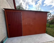 Garaż blaszany 4x5 m - brama dwuskrzydłowa wiśnia dach  TS1301 Biała Podlaska - zdjęcie 5