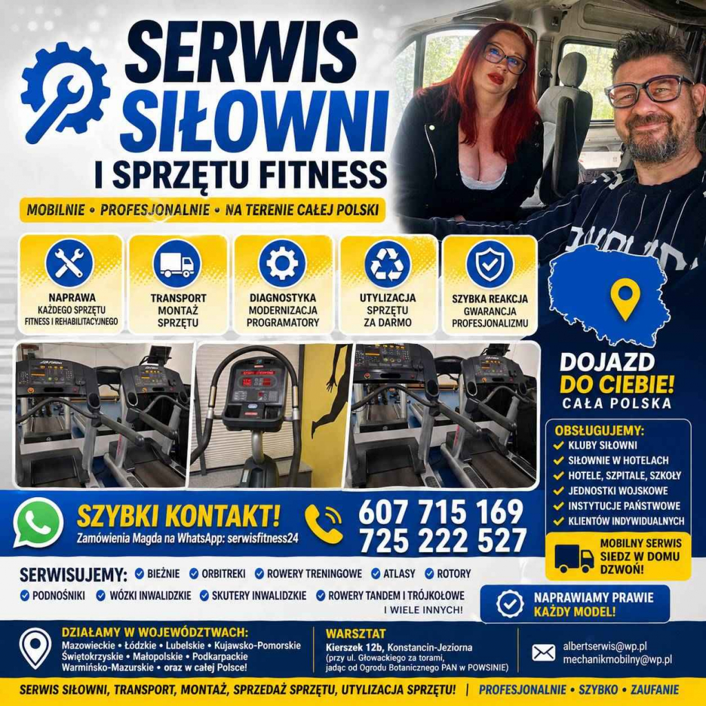 Serwis siłowni Polska Warszawa Polska Łódź Lublin Kielce Olsztyn Konstancin-Jeziorna - zdjęcie 1