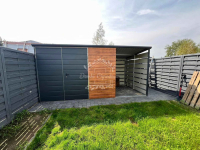 Domek Ogrodowy 3x3m + wiata 1,5x3  Antracyt Drewnopodobny   ID704 Gliwice - zdjęcie 2