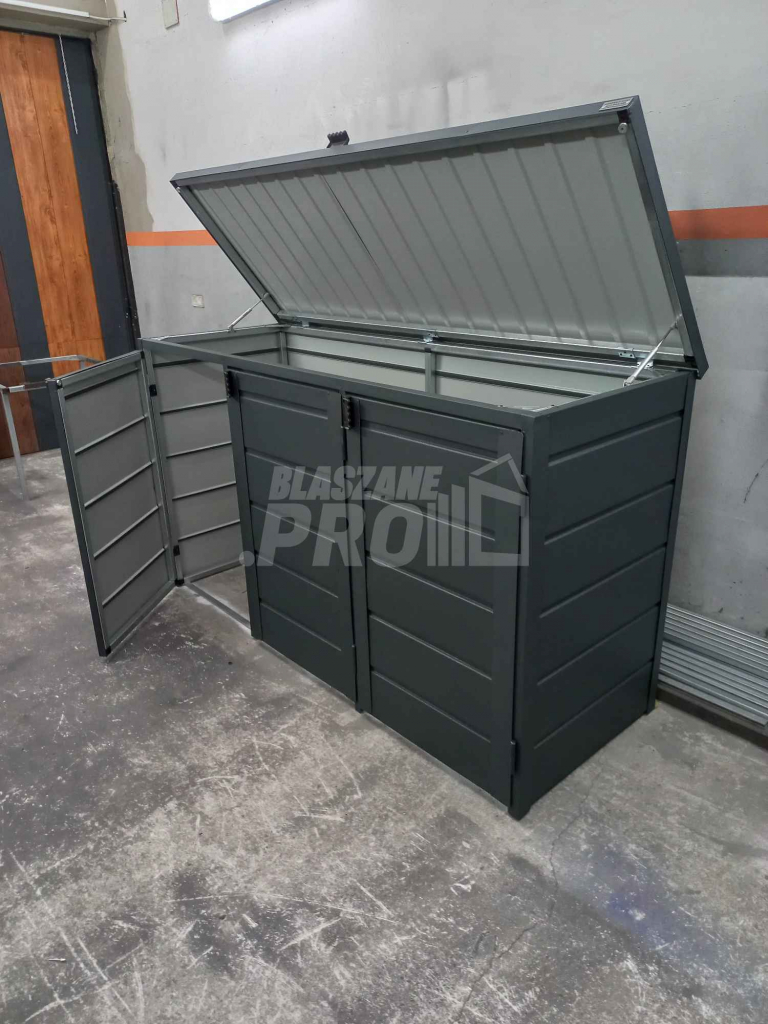 Zabudowa koszy na śmieci wiata śmietnikowa 207x80x120 cm 3x240L GP331 Nysa - zdjęcie 6