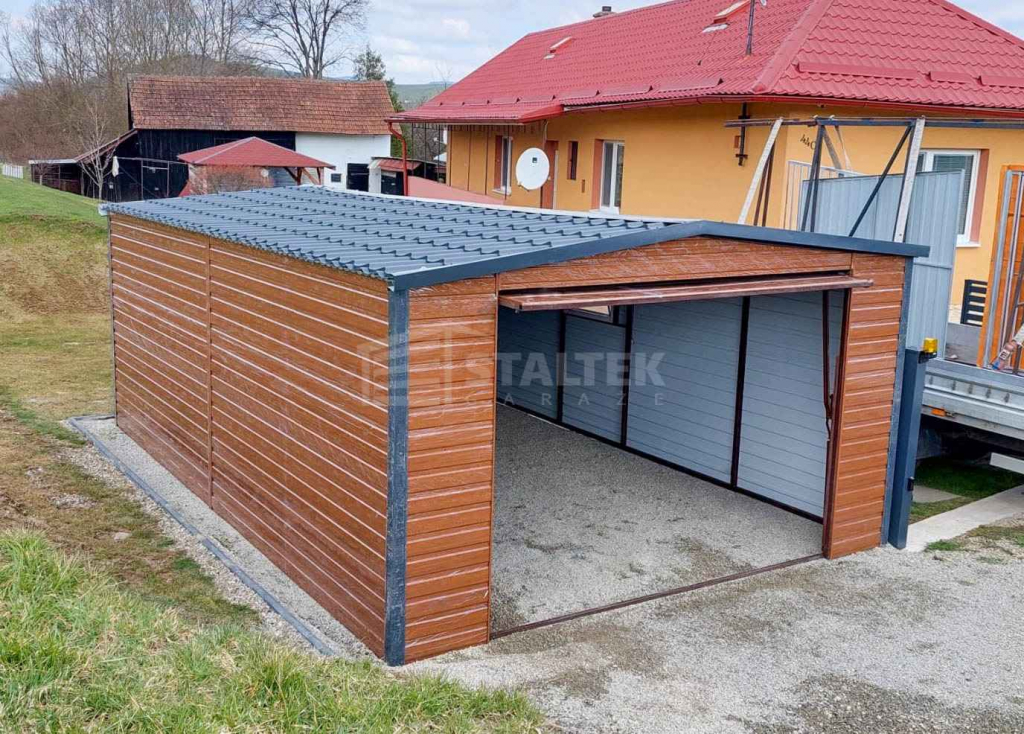 Garaż Blaszany 4X6 Dwuspad Blachodachówka Brama Drzwi Okno ST216 Lidzbark Warmiński - zdjęcie 3