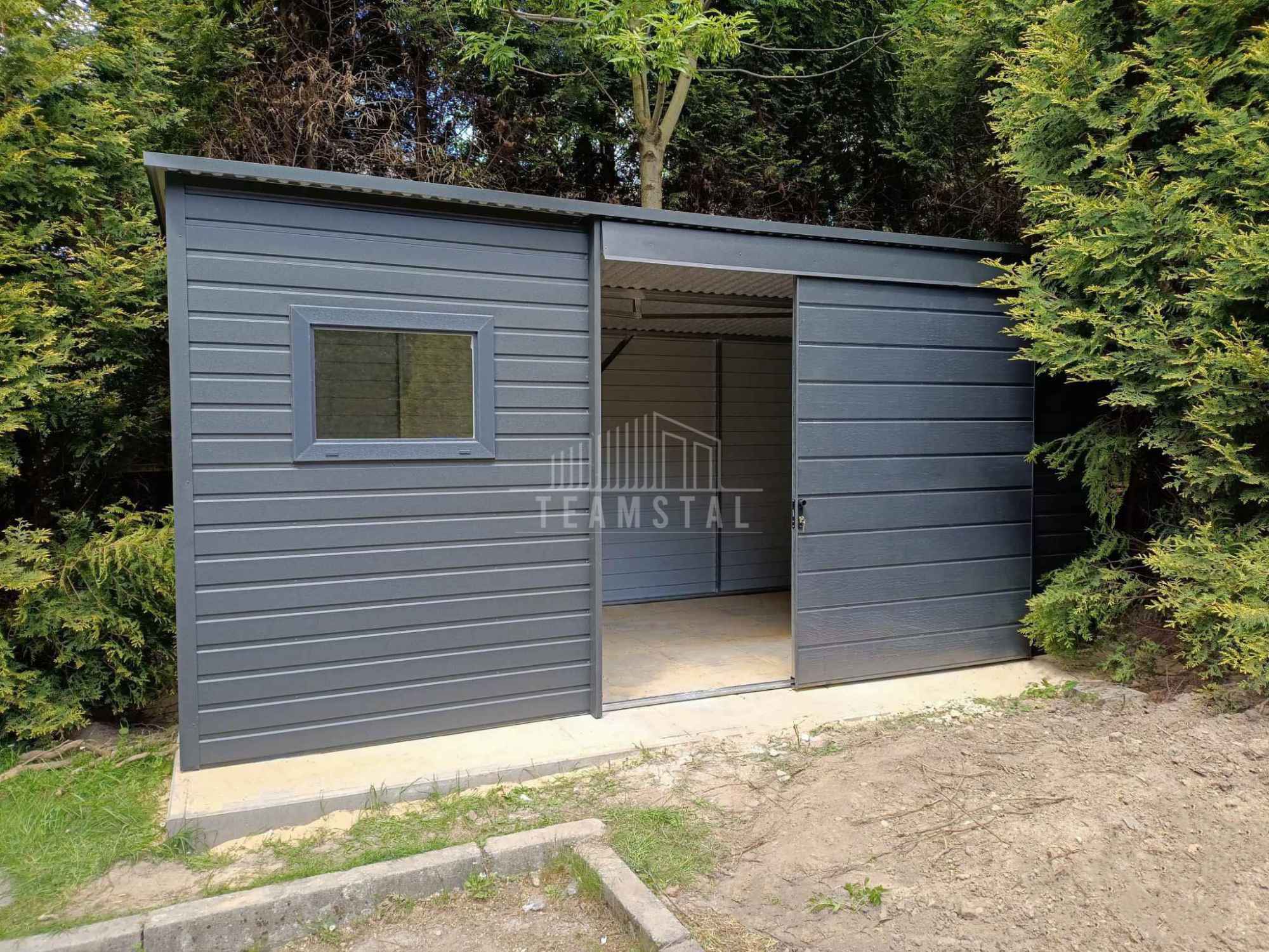 Schowek domek ogrodowy 4x2m drzwi przesuwne okno dach TS1166 Łomża - zdjęcie 2