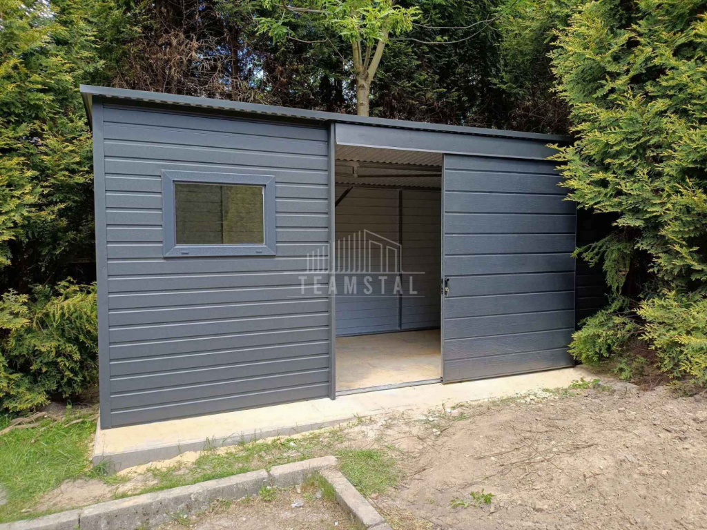 Schowek domek ogrodowy 4x2m drzwi przesuwne okno dach TS1166 Łomża - zdjęcie 2