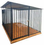 Kojec dla psa 2x3m  - Podłoga drewniana - Dach spad w bok GP440