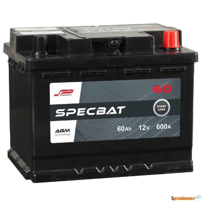 Akumulator Specbat Agm Start&amp;Stop 60Ah 600A Prawy Plus Łomża - zdjęcie 1