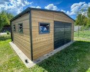 Garaż blaszany 6x5m - brama dwuskrzydłowa - 3x okno dach rynny TS1316 Chełm - zdjęcie 3