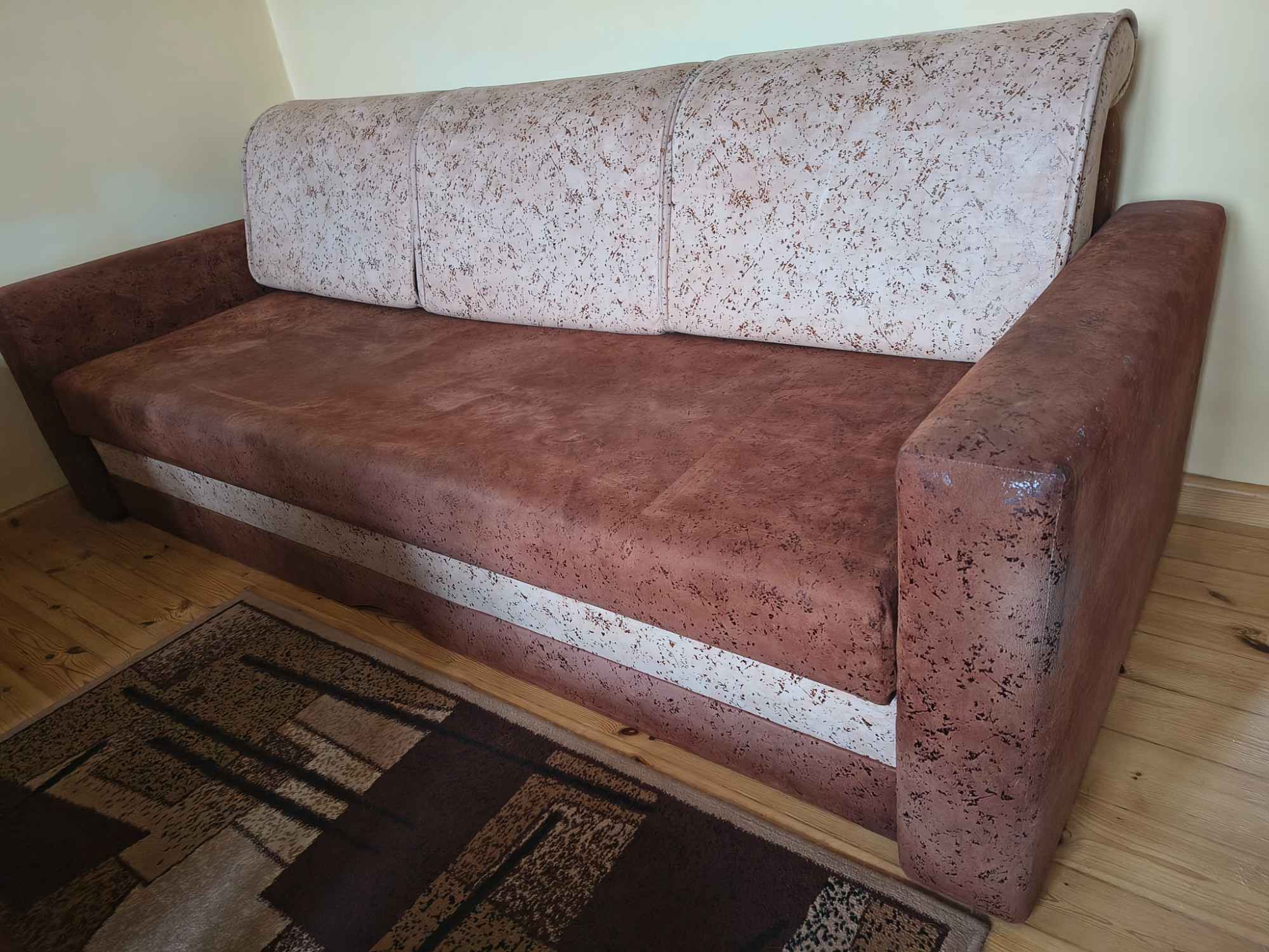 Sprzedam komplet mebli kanapa rozkładana z pojemnikiem oraz fotelami Kętrzyn - zdjęcie 1