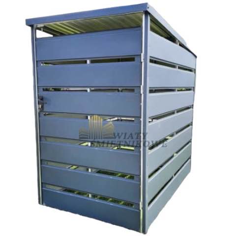 Wiata śmietnikowa spad tył 1,5x1m antracyt Schowek ogrodowy GP153 Łódź - zdjęcie 1