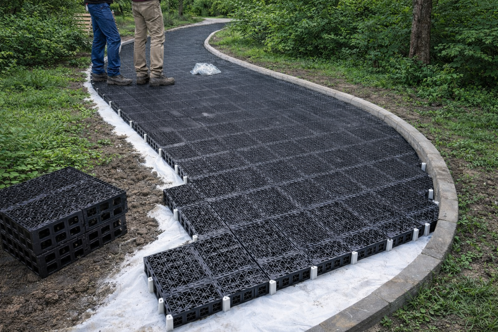 Powierzchniowy drenaż rozsączający – skrzynka SPEED drain 60x60x5 Nowe Miasto - zdjęcie 9