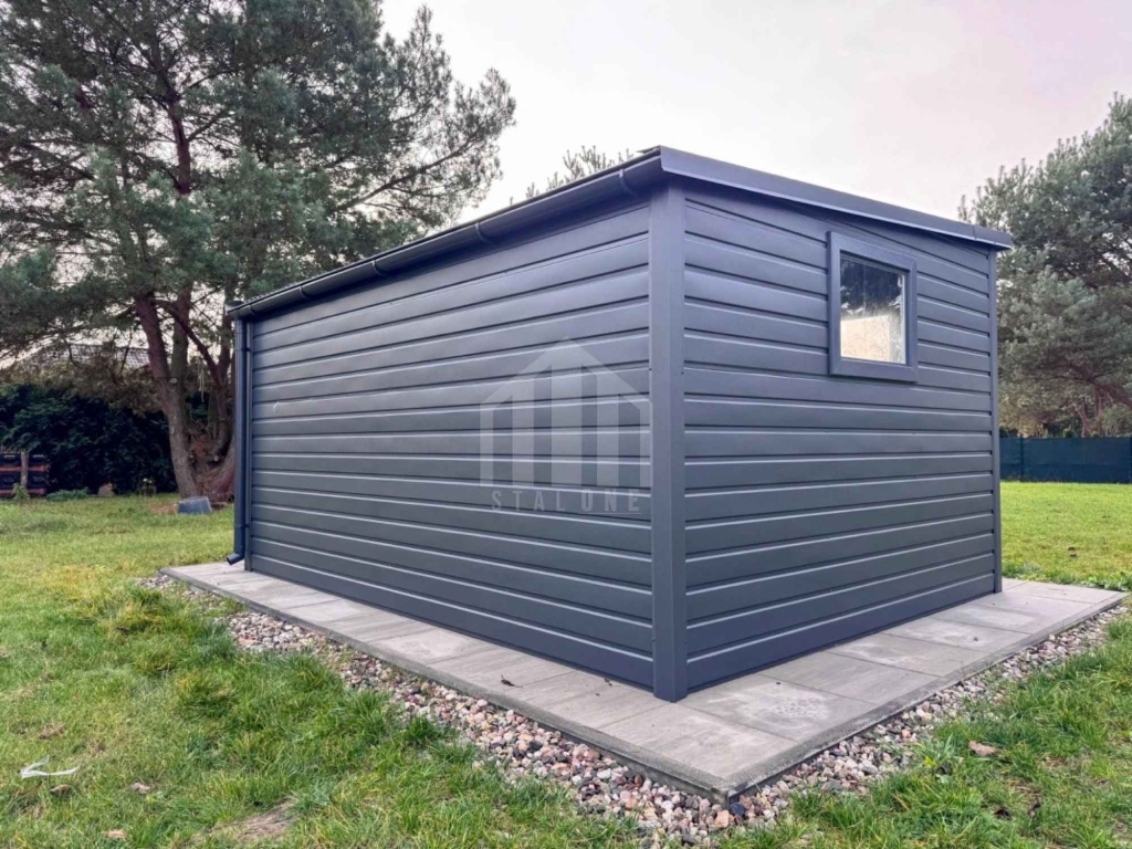 Schowek domek ogrodowy 4x3 m brama 2 x okno dach rynna SO180 Sanok - zdjęcie 4