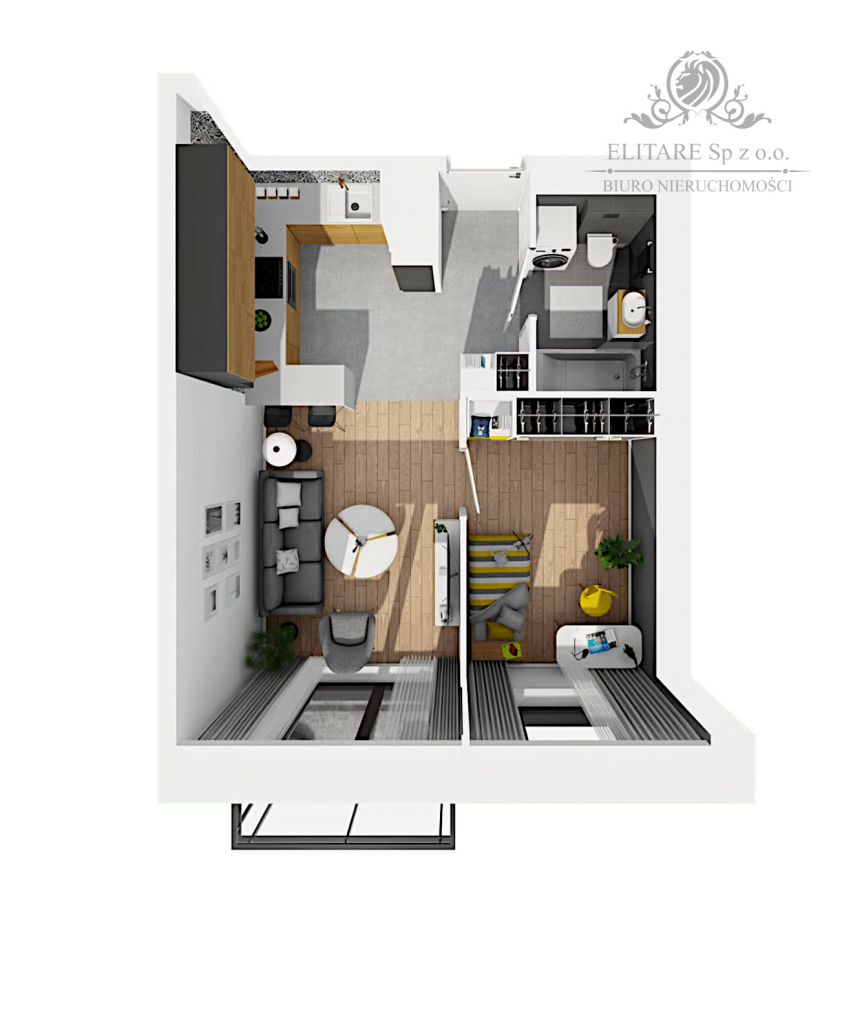 Mieszkanie 2pok, 35,63m2 z balkonem, ogrz.miejskie, Krzyki, Wrocław Krzyki - zdjęcie 5