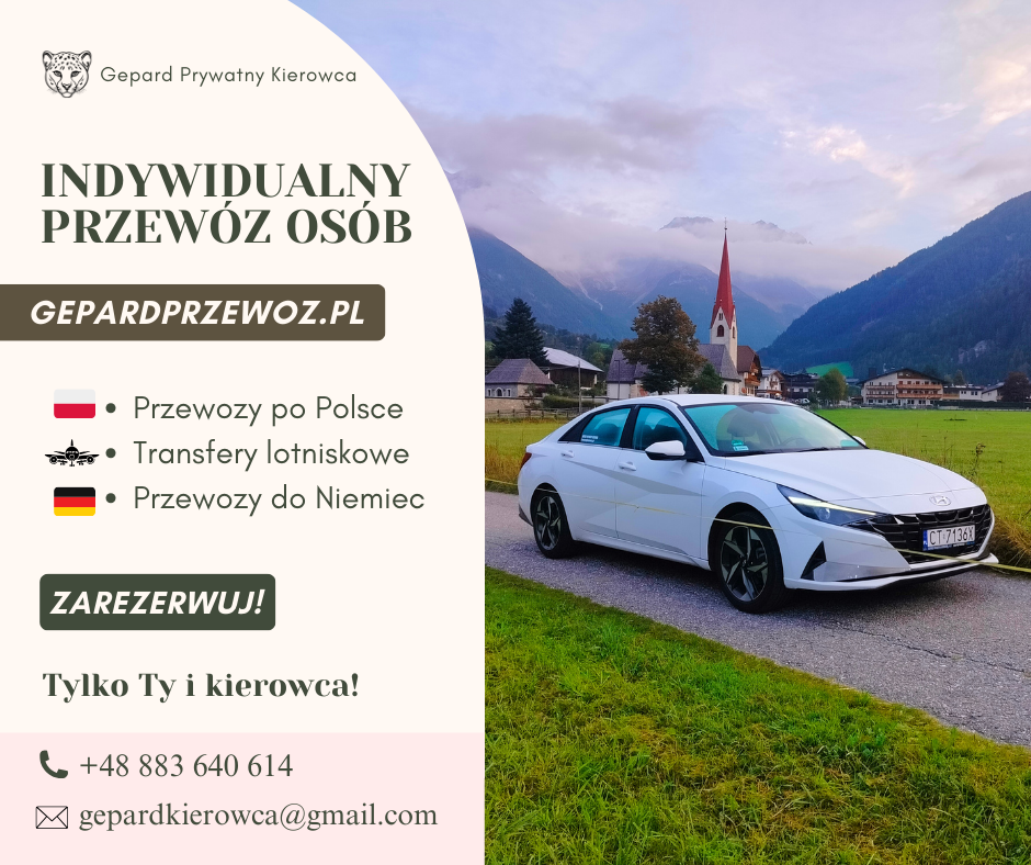 Gepard Prywatny Kierowca Indywidualny przewóz osób Piła - zdjęcie 6
