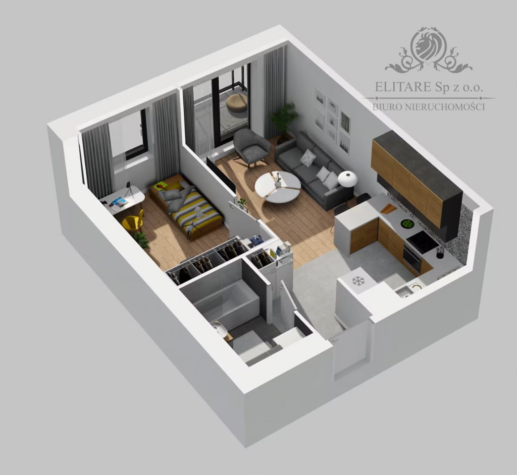 Mieszkanie 2pok, 35,63m2 z balkonem, ogrz.miejskie, Krzyki, Wrocław Krzyki - zdjęcie 8