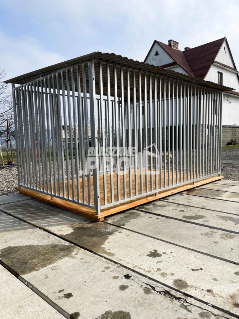Kojec dla Psa 3x2m  z profili zamkniętych + Podłoga drewniana GP272 Łuków - zdjęcie 9