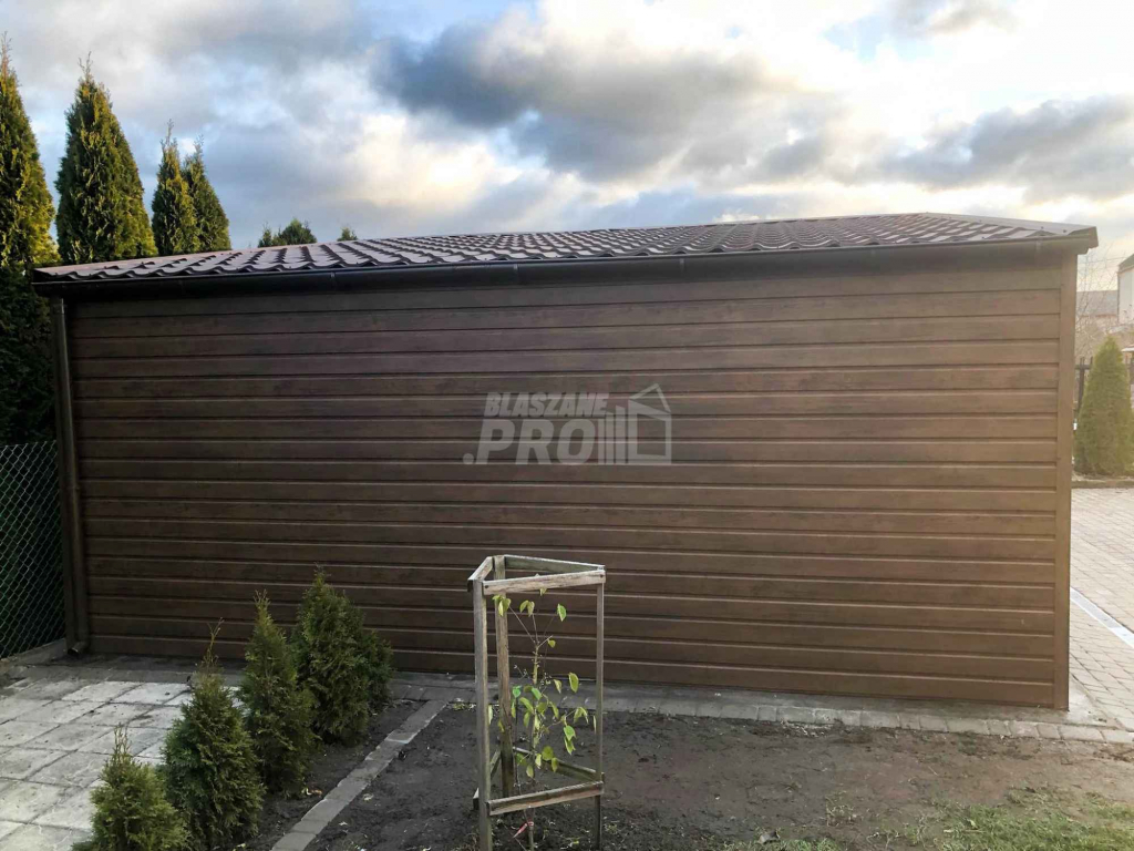 Garaż blaszany 9x6 3x Brama drzwi drewnopodony  Dach dwuspadowy GP143 Morąg - zdjęcie 10