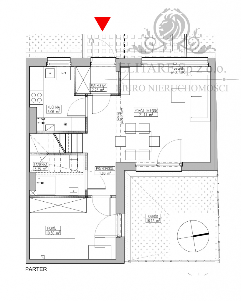 Mieszkanie Atrialne 81,68m2+ogr.16,13m2+ taras20,65m2+mp/ Jagodno Wrocław - zdjęcie 2