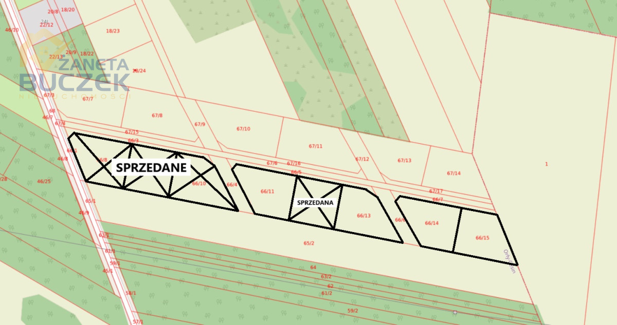 Sprzedam działki budowlane w Orłach Cesin Orły-Cesin - zdjęcie 3