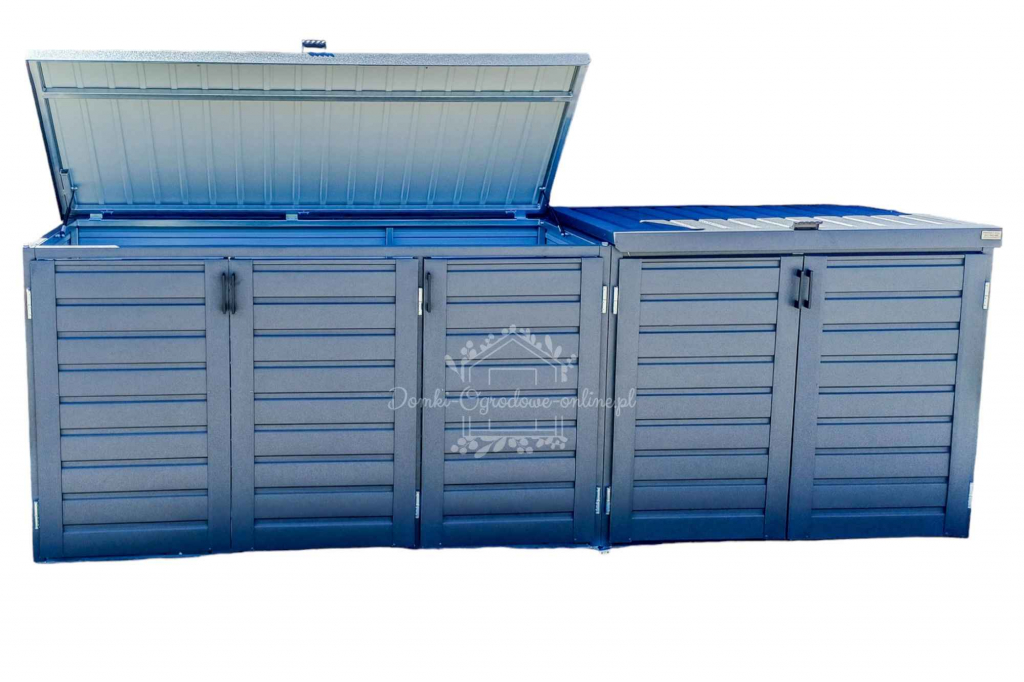 Zabudowa koszy na śmieci wiata 345x80x120 cm 5x240L antracyt ID871 Piła - zdjęcie 1