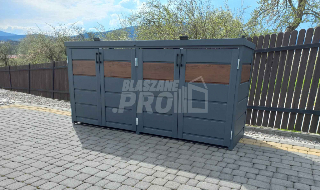 Zabudowa koszy na śmieci wiata śmietnikowa 275x80x120 cm 4x240L GP337 Bełchatów - zdjęcie 7