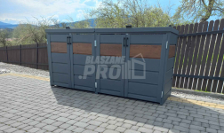 Zabudowa koszy na śmieci wiata śmietnikowa 275x80x120 cm 4x240L GP337 Bełchatów - zdjęcie 7