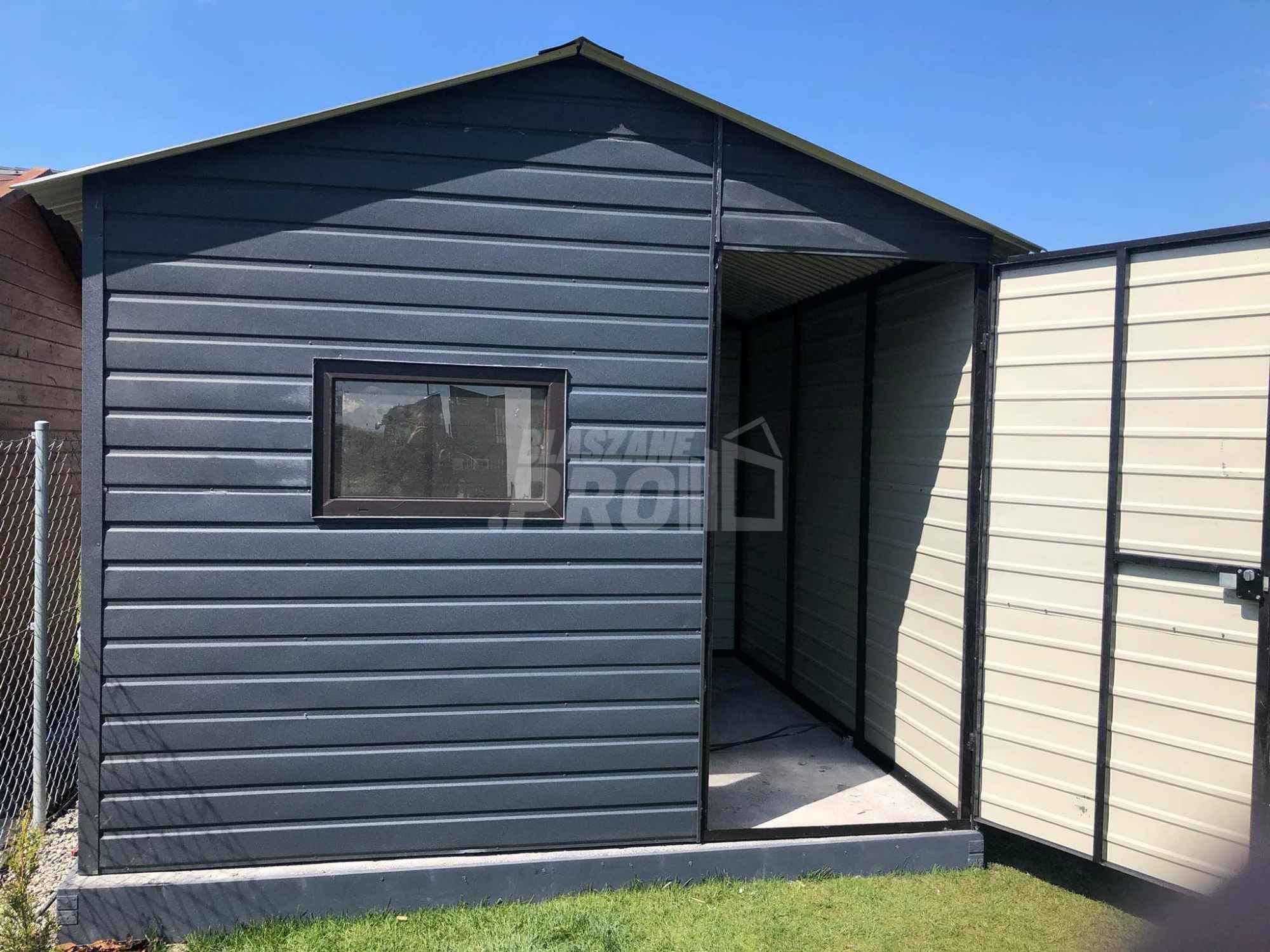 Domek Ogrodowy 3x3 Drzwi Okno Dach dwuspadowy Antracyt GP74 Lubartów - zdjęcie 3