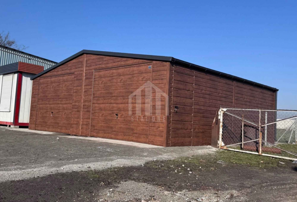 Garaż blaszany 8x6m - 2x brama uchylna - drzwi - rynny SO107 Wieliczka - zdjęcie 3