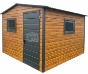 Schowek - domek ogrodowy 3x3m drzwi 2x okno drewnopodobny dach GP448