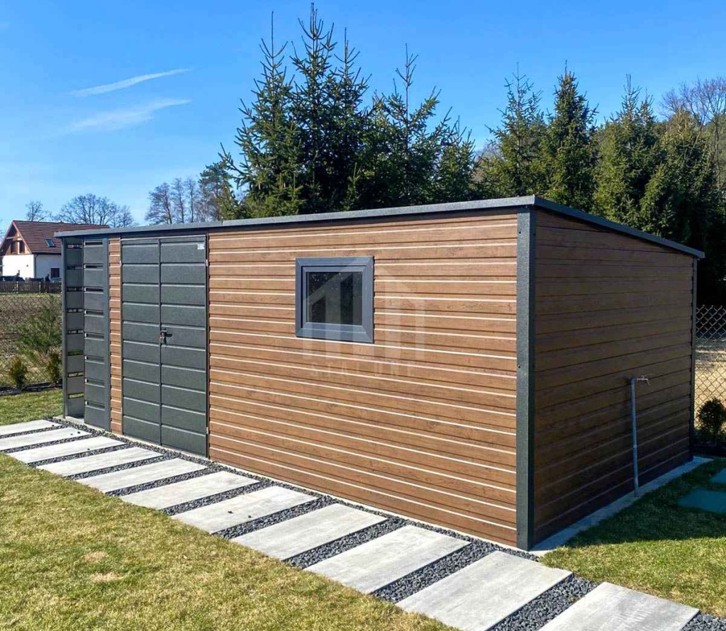 Schowek domek ogrodowy 5,5x3 + wiata 1m brama okno dach SO209 Gdynia - zdjęcie 4