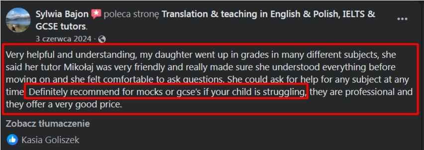 PRAKTYCZNE KOREPETYCJE UK: ANGIELSKI, POLSKI, MATEMATYKA, IGCSE Śródmieście - zdjęcie 3