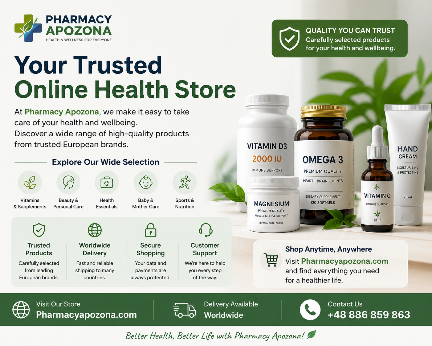 Pharmacy Apozona – Internetowy Sklep ze Zdrowiem i Wellness Bemowo - zdjęcie 1