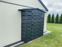 Wiata śmietnikowa 1,5x0,5m antracyt - dach dwuspadowy ST167 Zamość - zdjęcie 3