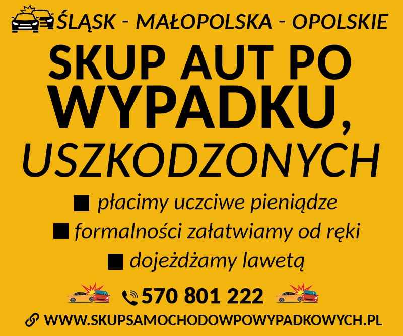 Skup samochodów po wypadku Dojazd lawetą Śląskie/Małopolskie/Opolskie Chrzanów - zdjęcie 1