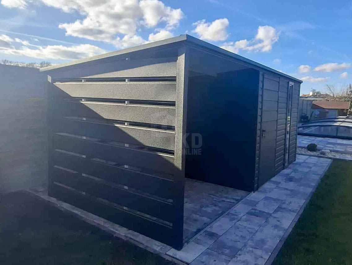 Schowek - domek ogrodowy 3x3m - wiata 3m - drzwi - okno TKD433 Sieradz - zdjęcie 3