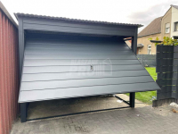 Garaż blaszany 3x6,5 brama uchylna - drzwi - Dach spad w tył GP243 Tczew - zdjęcie 3