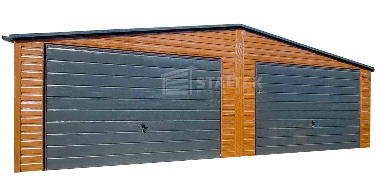 Garaż Blaszany 8x5 2x Brama Uchylna Okno Drzwi  dach ST112 Malbork - zdjęcie 1