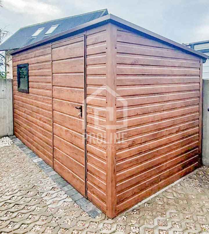 Schowek Domek Ogrodowy 3,5x2m Drzwi Okno Drewnopodobny spad tył PLG148 Częstochowa - zdjęcie 4
