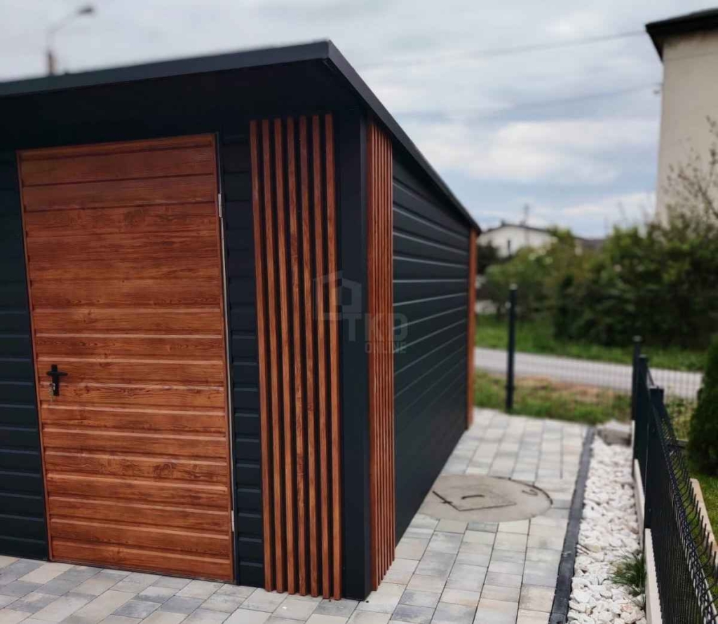 Schowek domek ogrodowy 5x4m drzwi okno dekor z lameli  rynna TKD416 Słupsk - zdjęcie 4