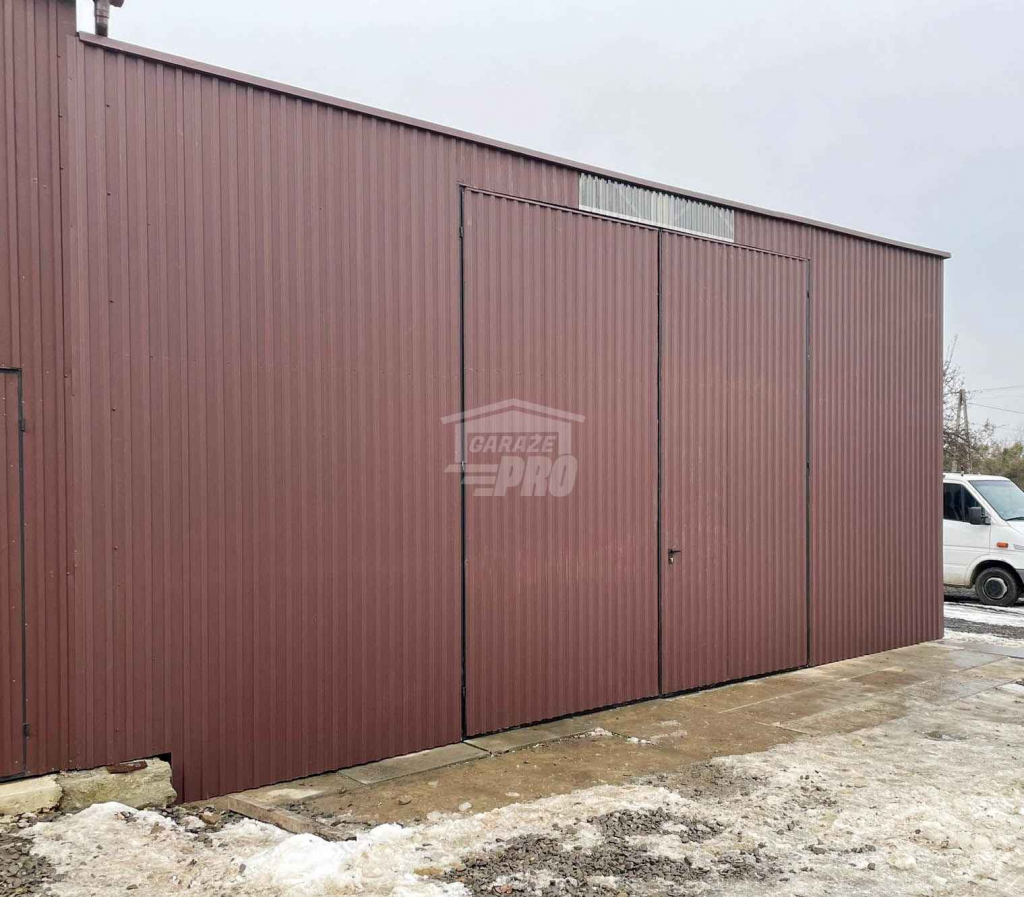 Hala blaszana - Magazyn 9x8m - Brama dwuskrzydłowa dach GP587 Dąbrowa Górnicza - zdjęcie 4