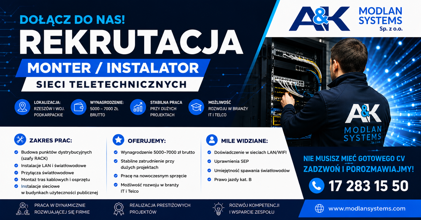 Monter Sieci LAN – zarabiaj jako Specjalista! Rzeszów - zdjęcie 1