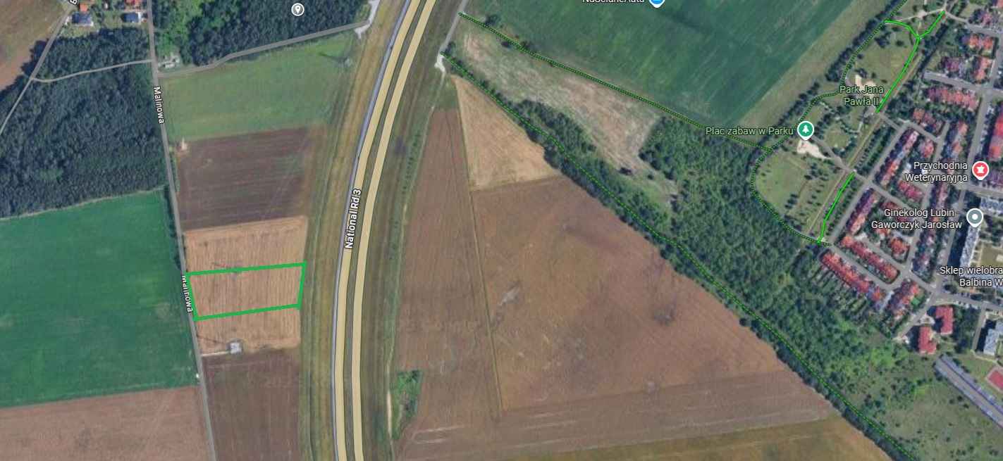 Działka Inwestycyjna (6039 m2) Okolice Lubina MEDIA (Obora) Obora - zdjęcie 2