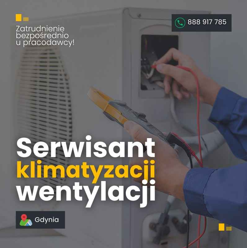 Serwisant klimatyzacji /  wentylacji - Gdynia Jeżyce - zdjęcie 1