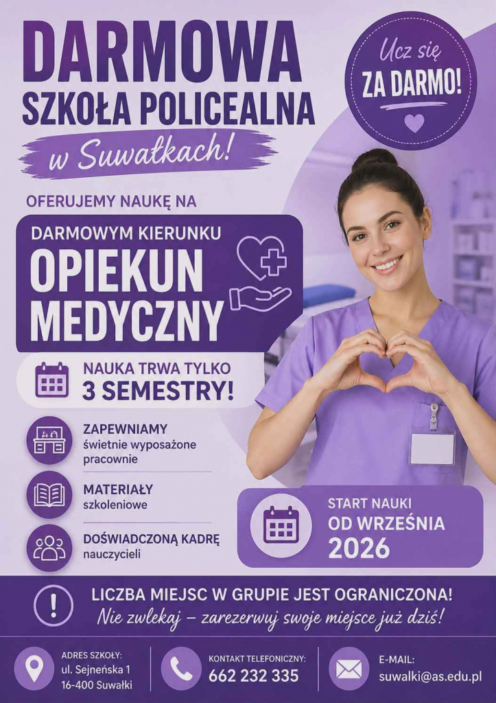 OPIEKUN MEDYCZNY - ZAPRASZAMY! Suwałki - zdjęcie 1