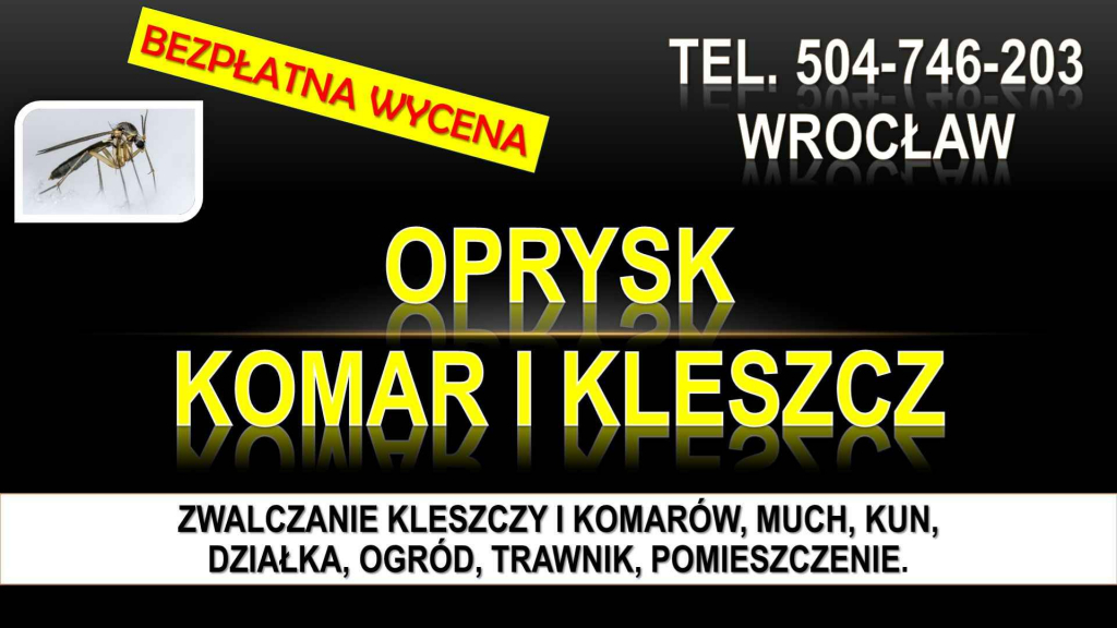 Zwalczanie kleszczy, cena, Wrocław, t504-746-203, Opryski, likwidacja. Psie Pole - zdjęcie 4