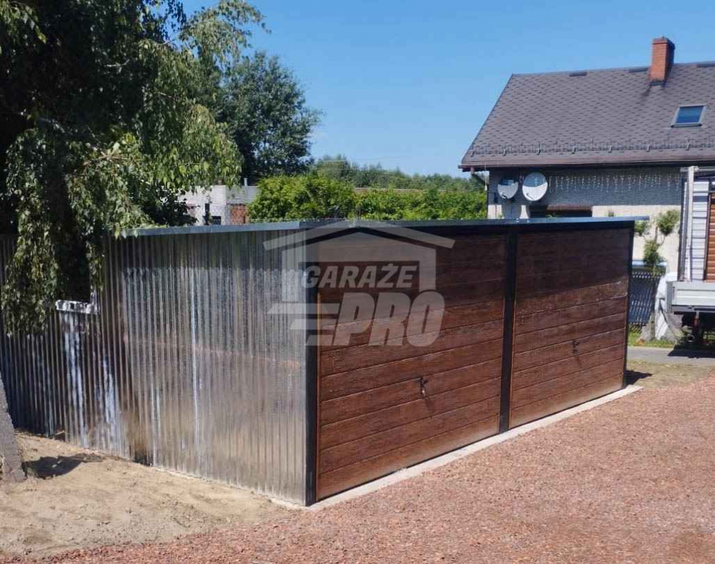 Garaż blaszany 6x6 2x Brama  2x okno - ocynk  pod ocieplenie GP205 Otwock - zdjęcie 6