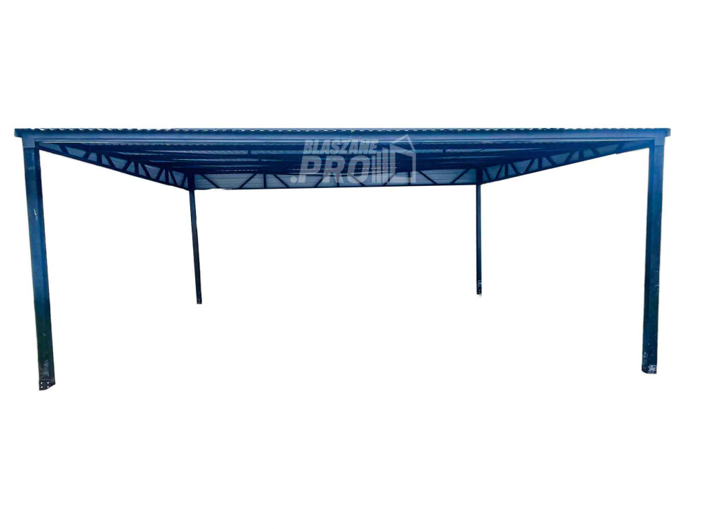 Carport - Wiata samochodowa 6x6m - Antracyt - Dach spad w Przód GP381 Leszno - zdjęcie 1